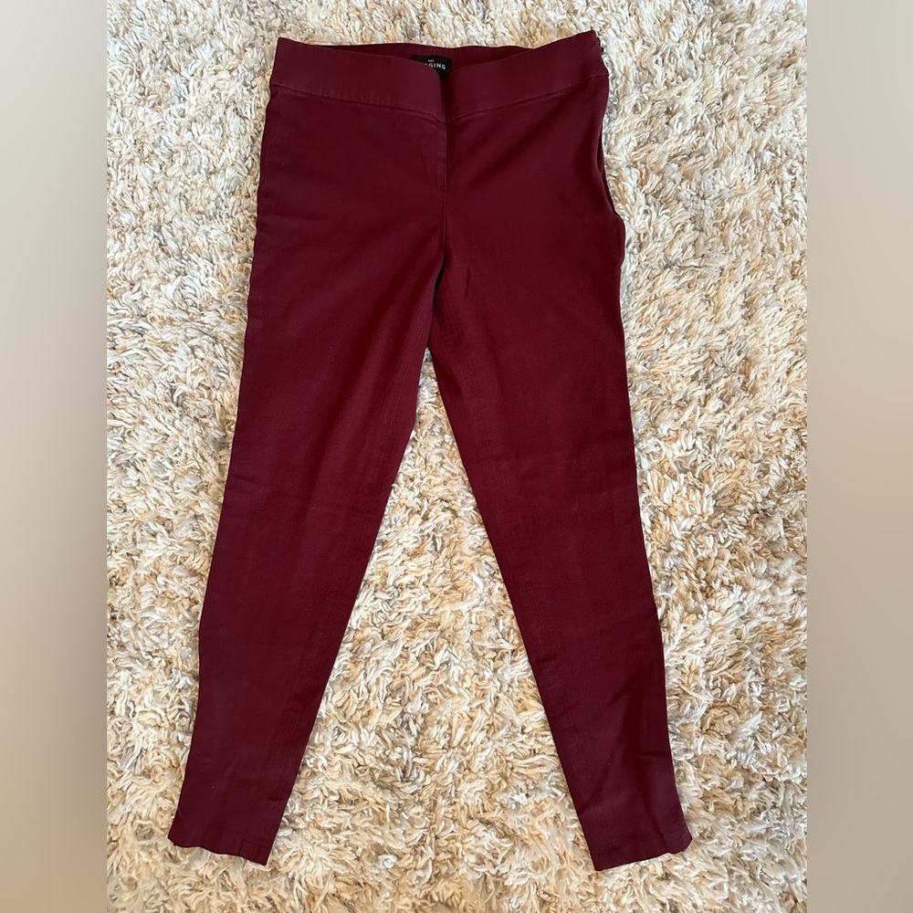 White House Black Market Burgundy Leggings
